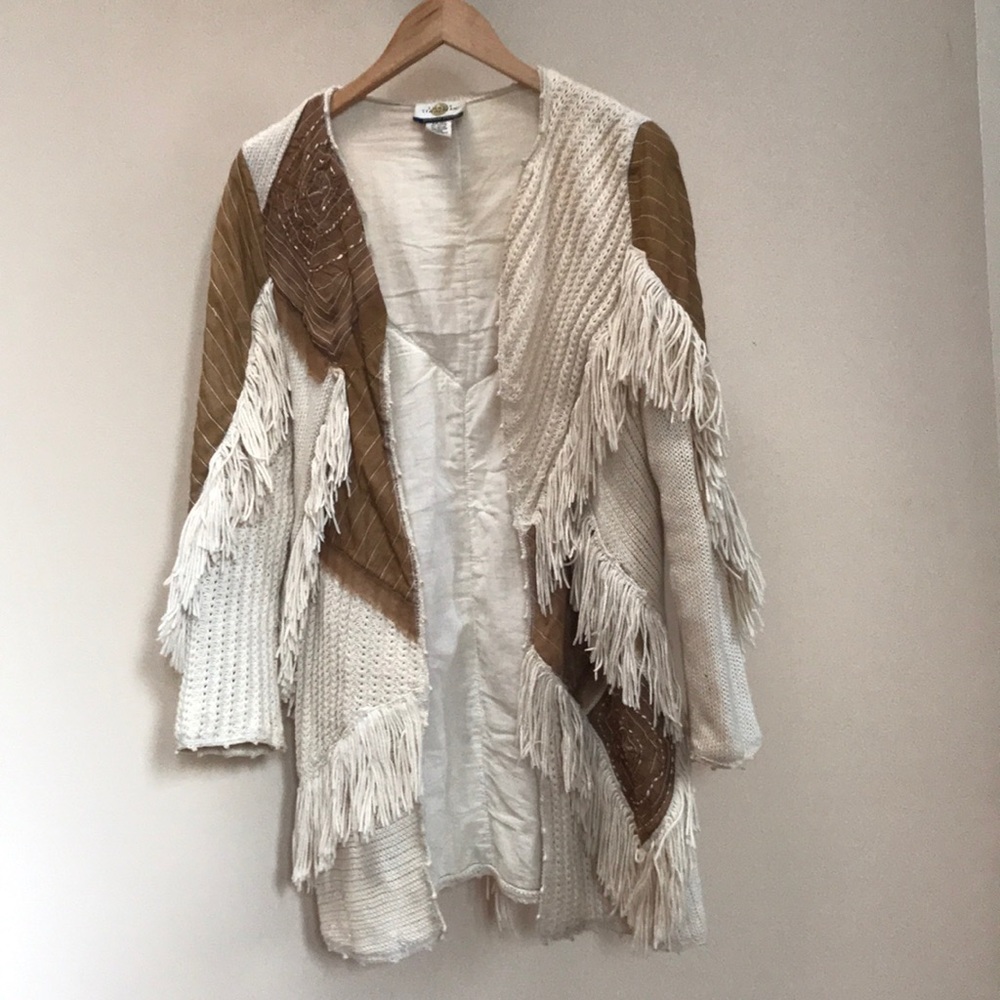 Fringed cardigan from Boston Proper